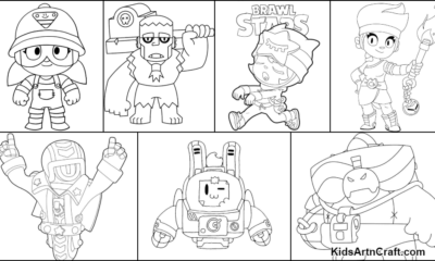 Brawl Stars Coloring Pages For Kids – Free Printables featured
