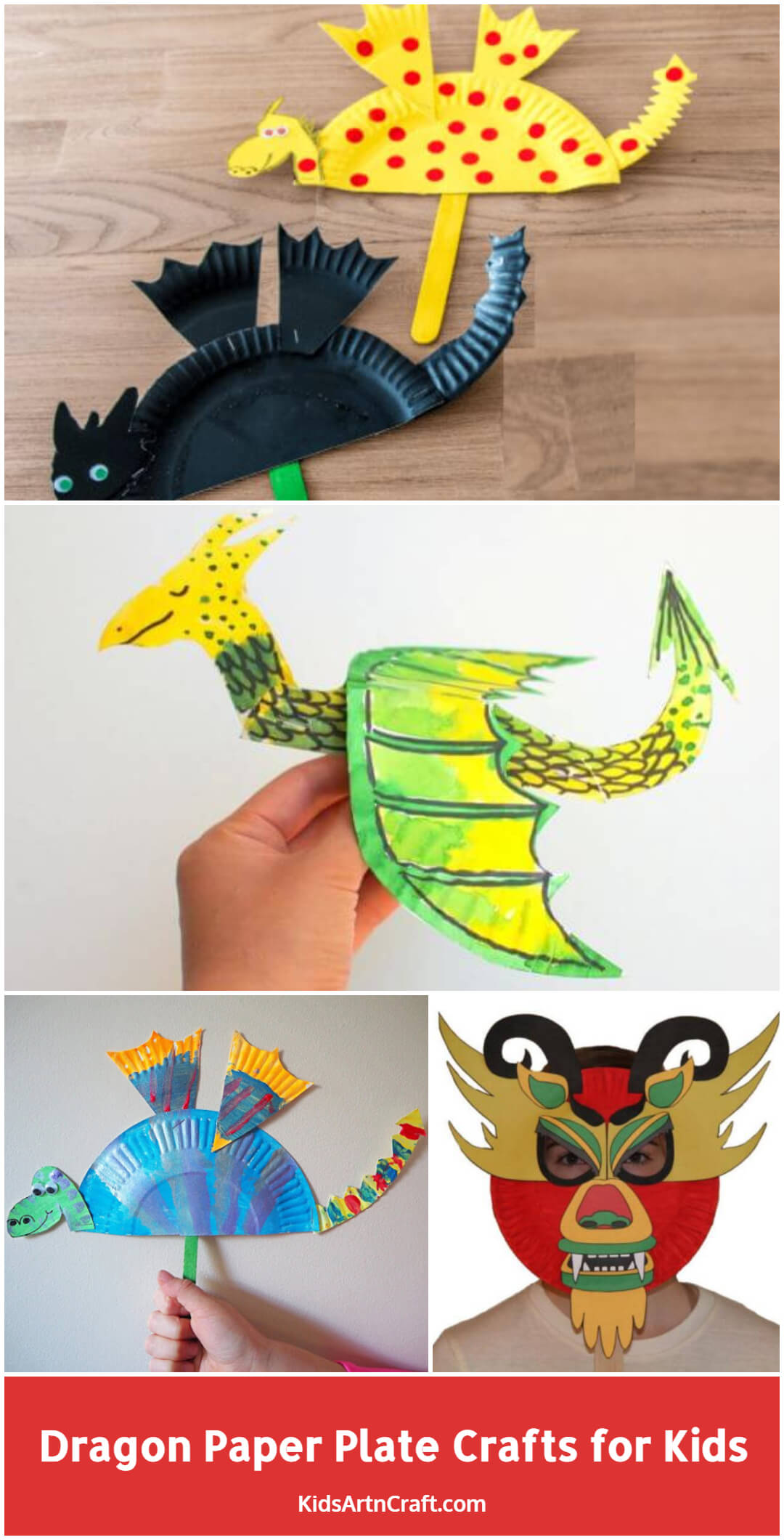 Dragon Paper Plate Crafts for Kids