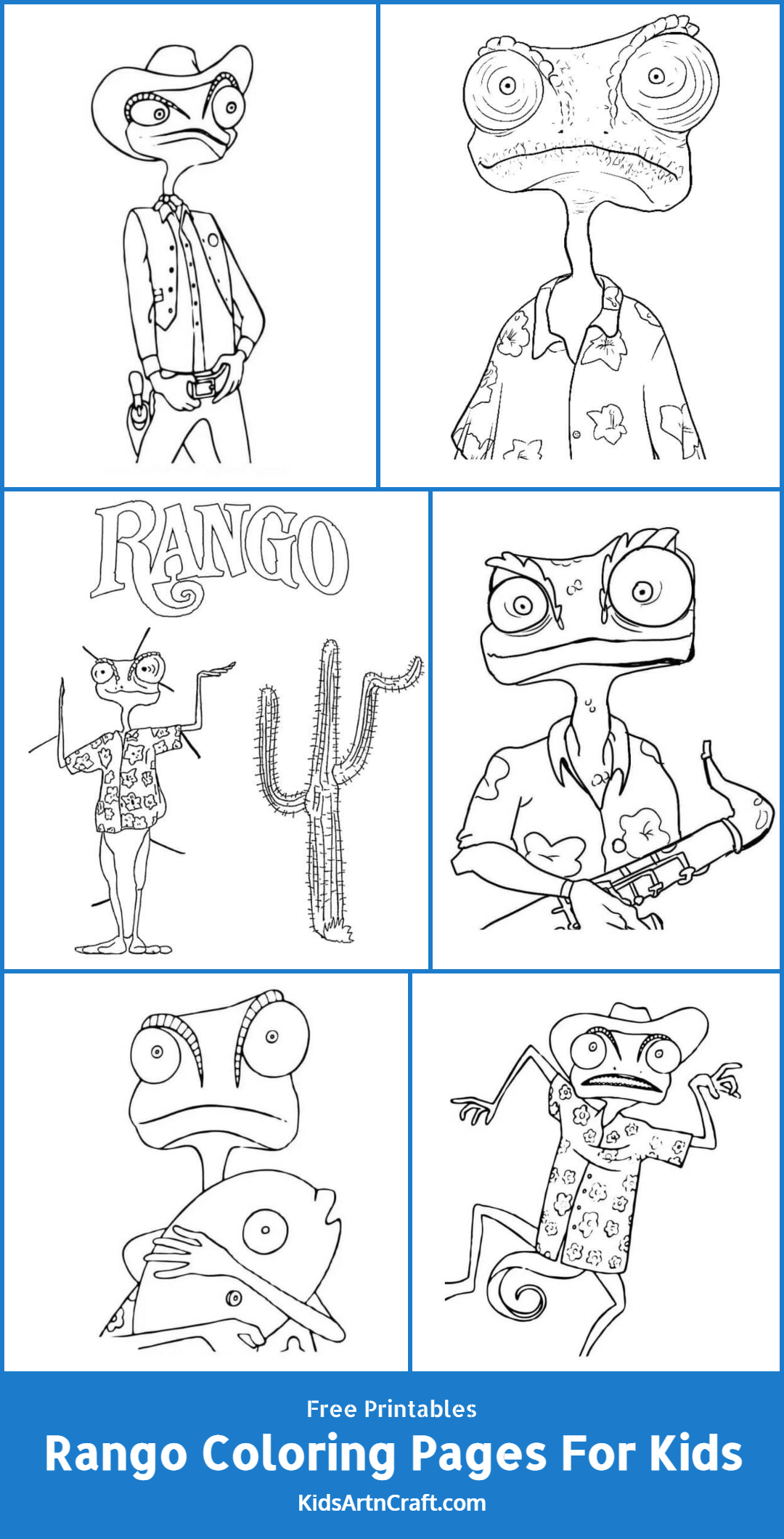 Rango Coloring Pages For Kids – Free Printables