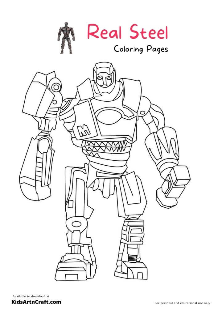 Real Steel Coloring Pages For Kids