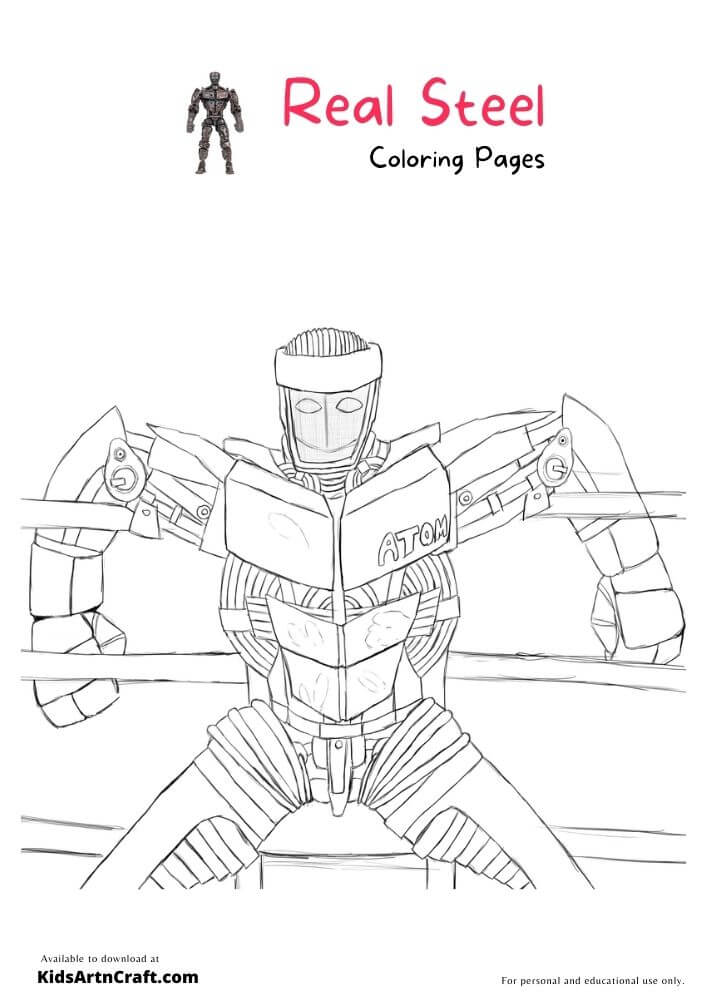 Real Steel Drawing For Kids