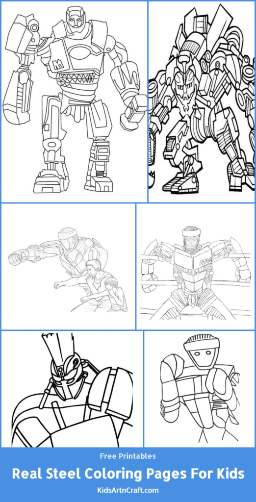 Real Steel Coloring Pages For Kids – Free Printables