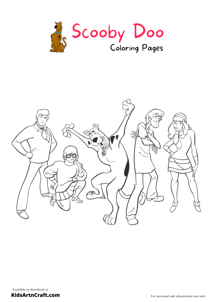 Scooby Doo Coloring Pages For Kids – Free Printables