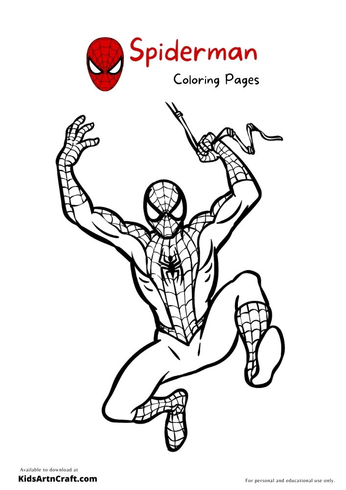 Spiderman Coloring Pages For Kids – Free Printables - Kids Art &amp; Craft