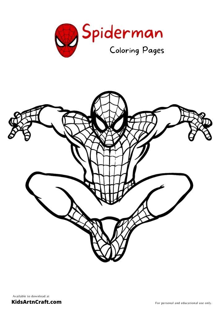 Spiderman Coloring Pages For Kids – Free Printables - Kids Art & Craft