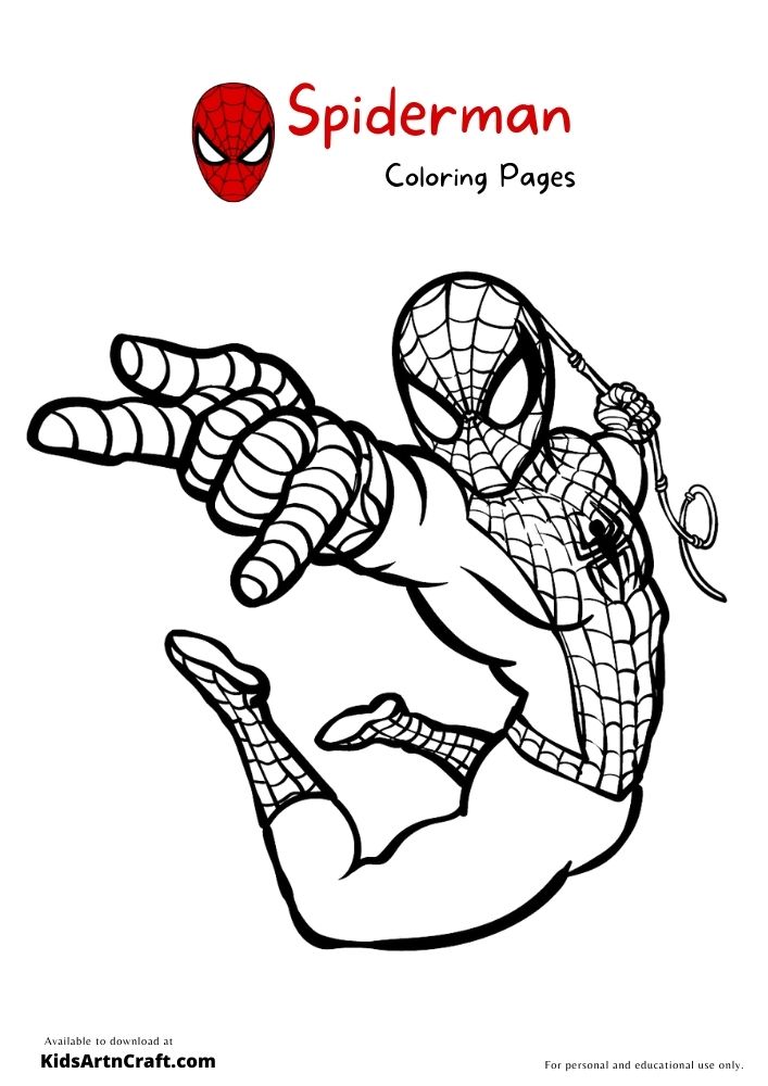 Spider Man Web Shooter Coloring Pages [2025]