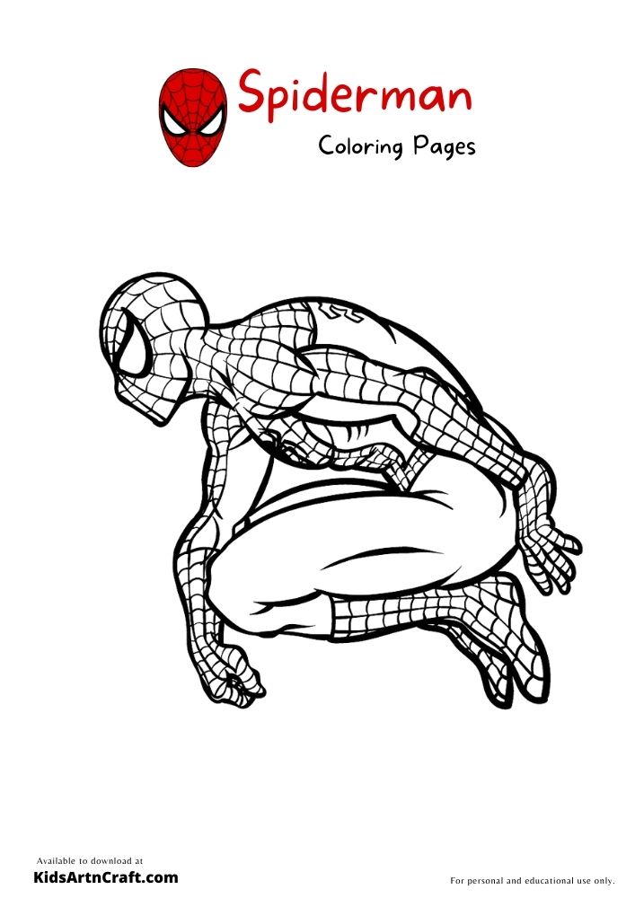Spiderman Coloring Pages For Kids – Free Printables - Kids Art &amp; Craft