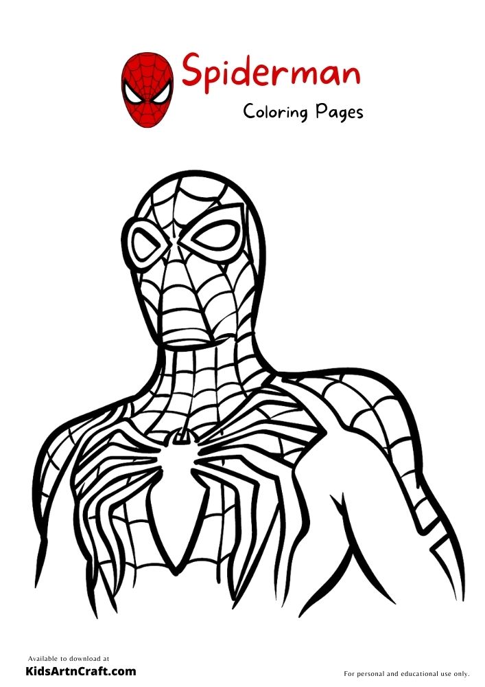 Spiderman Coloring Pages For Kids – Free Printables - Kids Art &amp; Craft