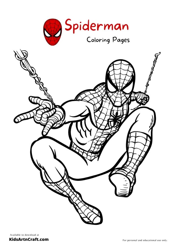 Spiderman Coloring Pages For Kids – Free Printables - Kids Art & Craft