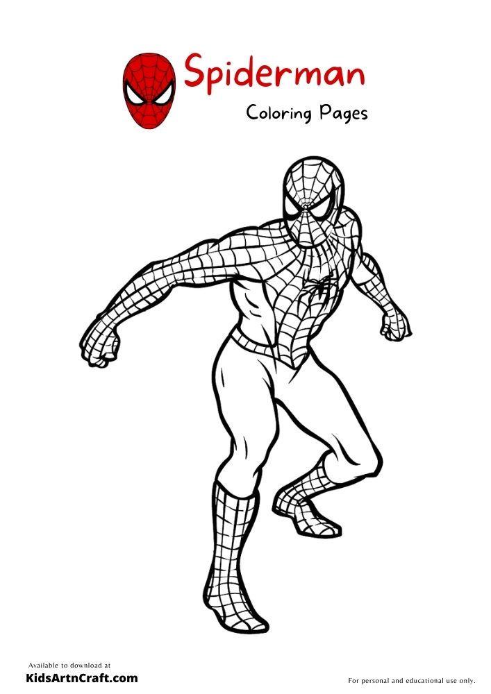 Spiderman Coloring Pages For Kids – Free Printables - Kids Art &amp; Craft