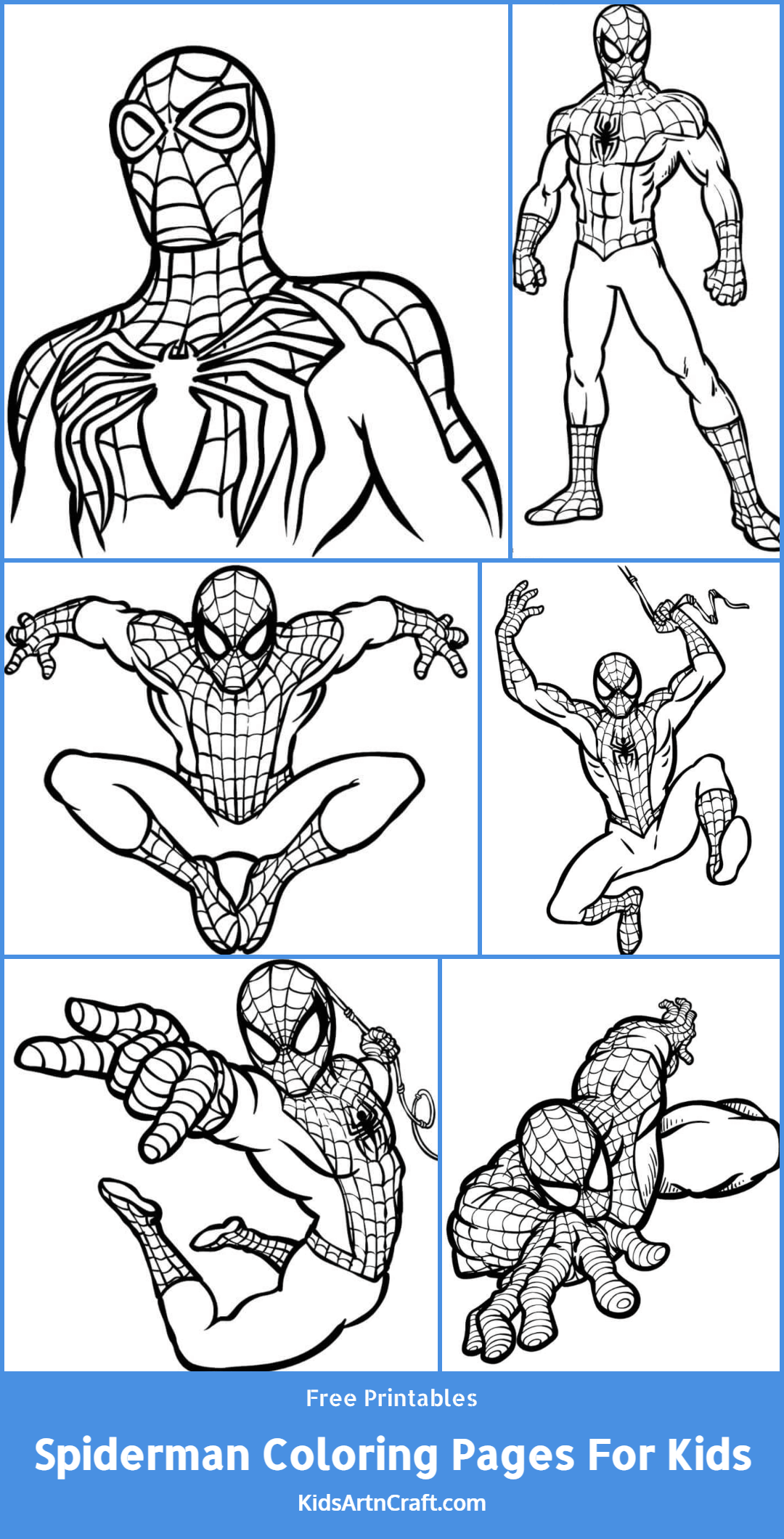 Spiderman Coloring Pages For Kids – Free Printables - Kids Art & Craft