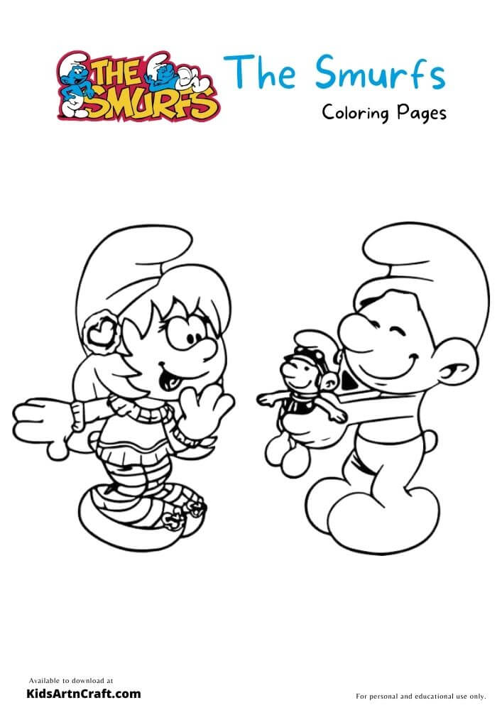 The Smurfs Drawing For Kids