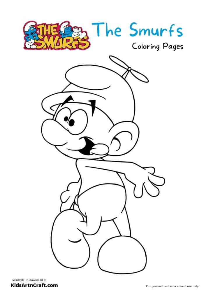 The Smurfs Drawing For Kids