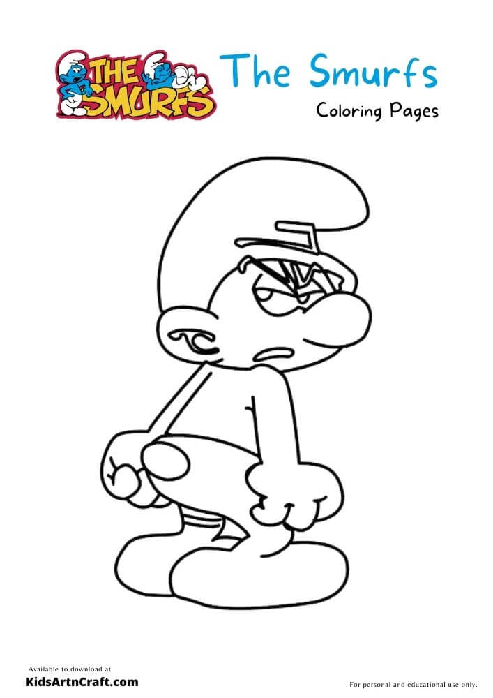 The Smurfs Drawing For Kids