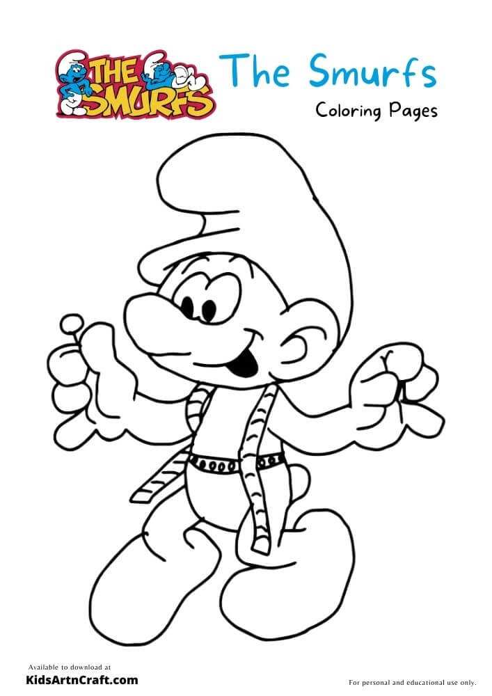 The Smurfs Drawing For Kids