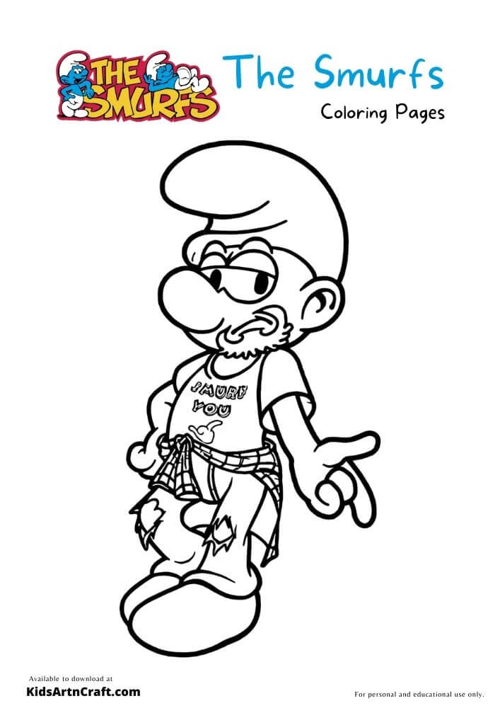 The Smurfs Coloring Pages For Kids