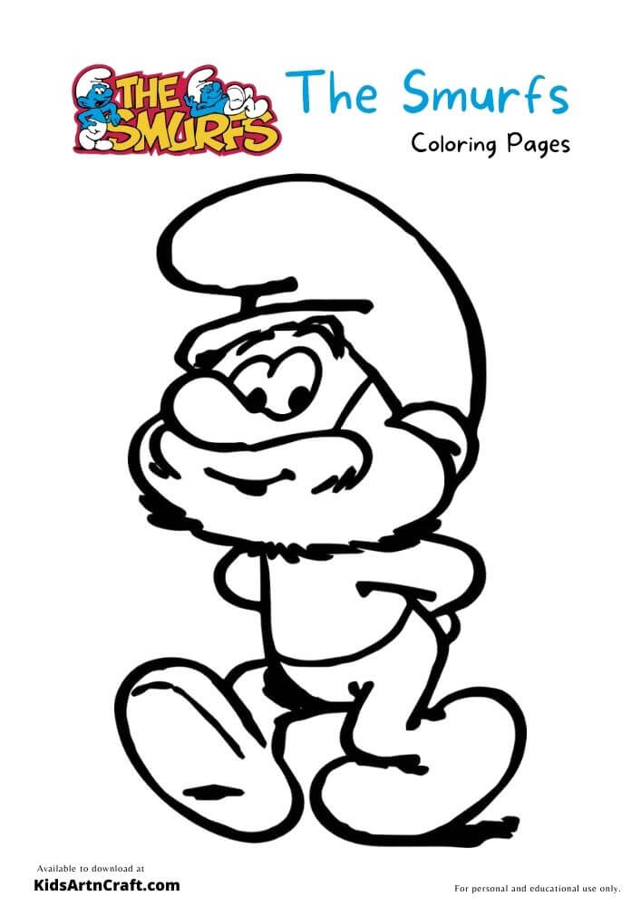 The Smurfs Coloring Pages For Kids-