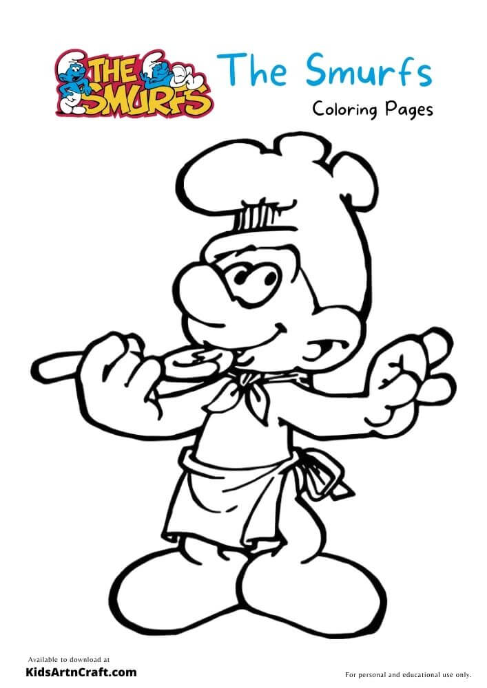 The Smurfs Coloring Pages For Kids-