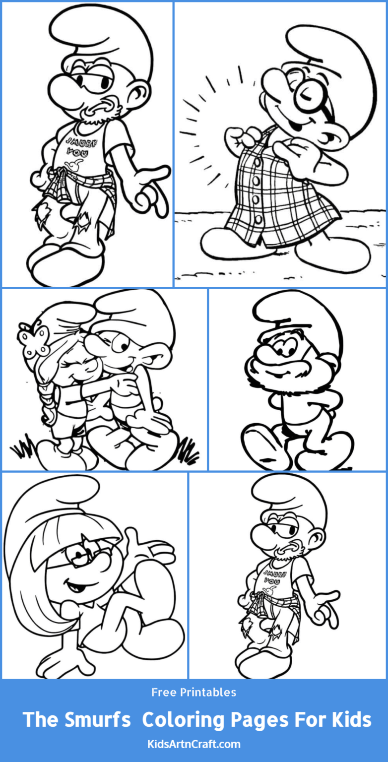 The Smurfs Coloring Pages For Kids – Free Printables - Kids Art & Craft