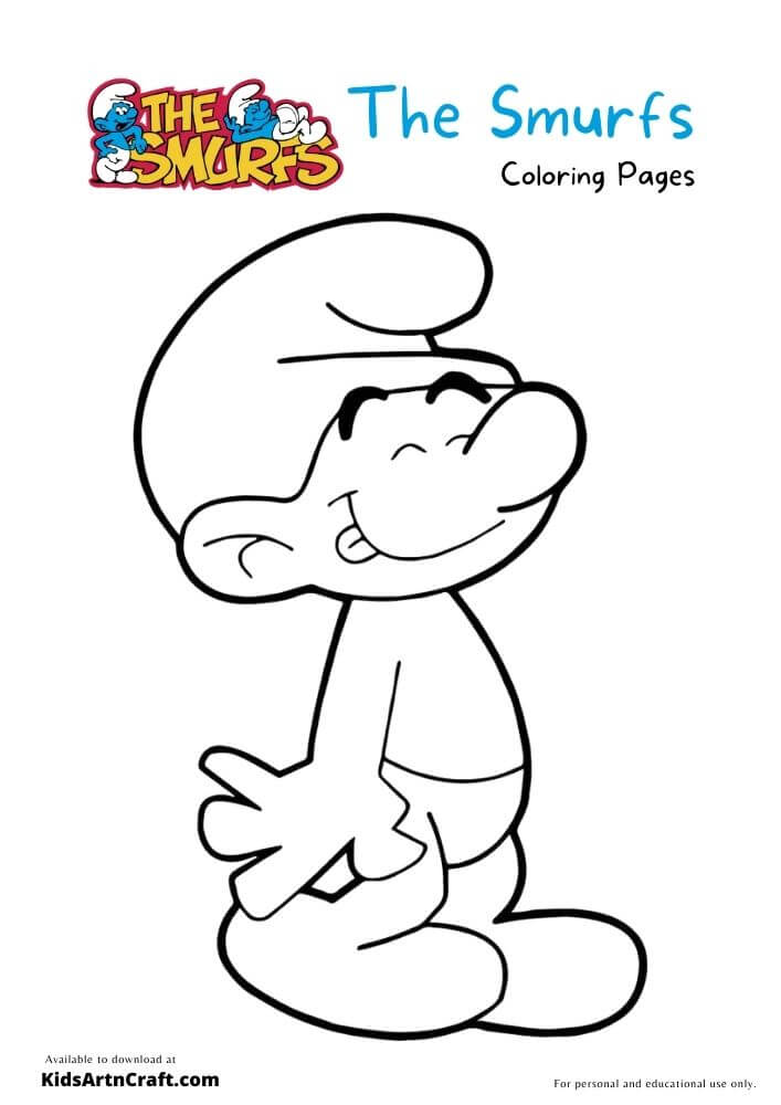 The Smurfs Drawing For Kids