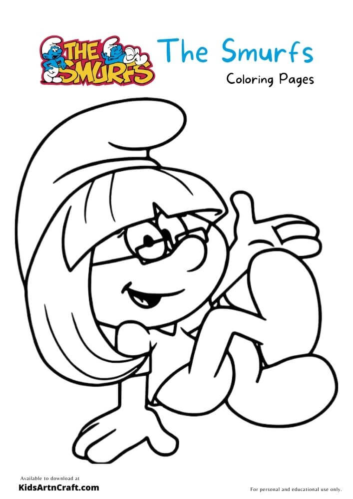 The Smurfs Coloring Pages For Kids-