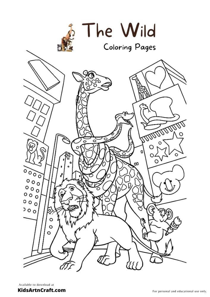 The Wild Coloring Pages For Kids