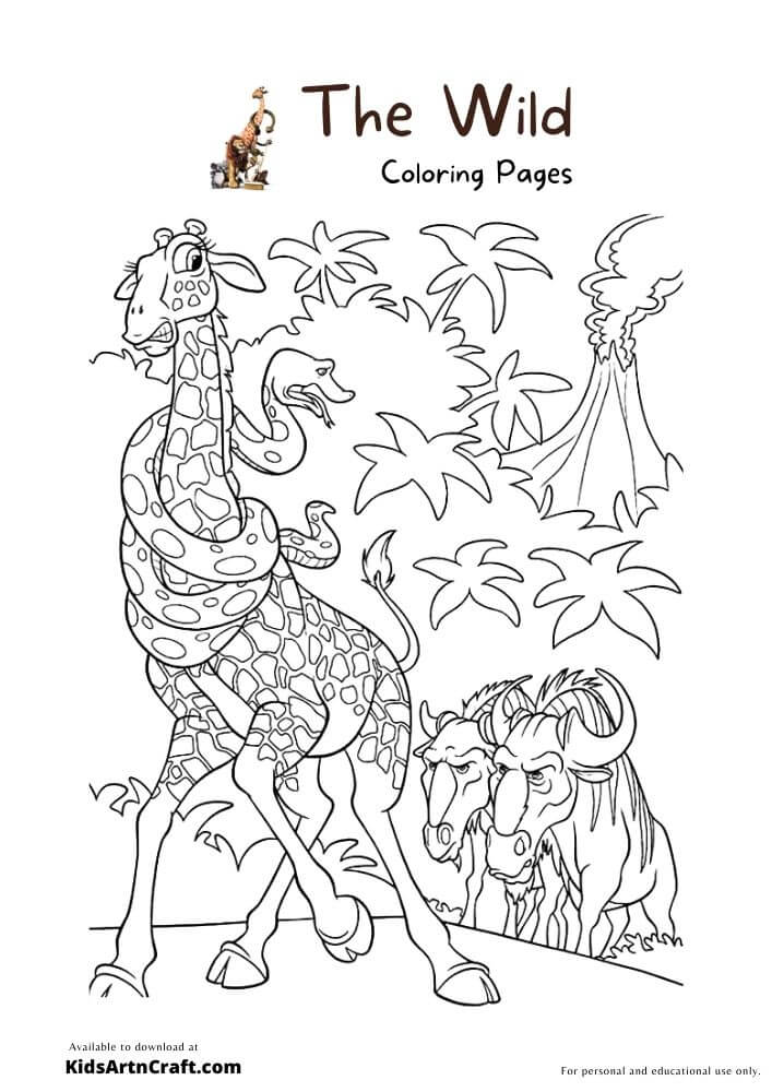 The Wild Coloring Pages For Kids