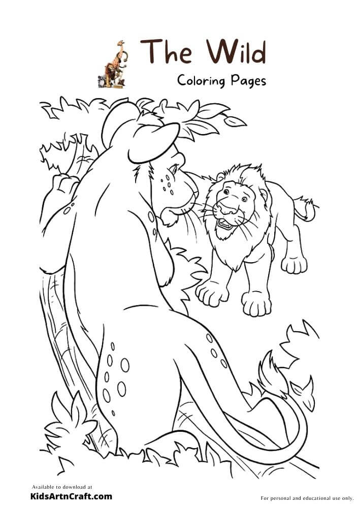 The Wild Coloring Pages For Kids