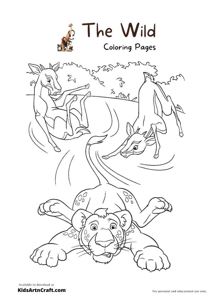 The Wild Coloring Pages For Kids