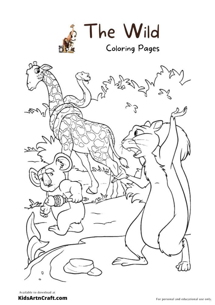 The Wild Coloring Pages For Kids