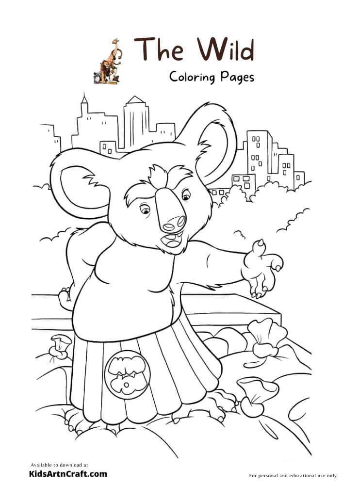 The Wild Coloring Pages For Kids