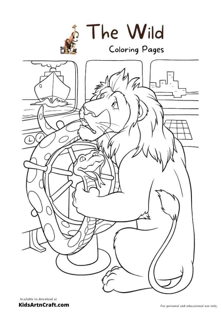 The Wild Coloring Pages For Kids