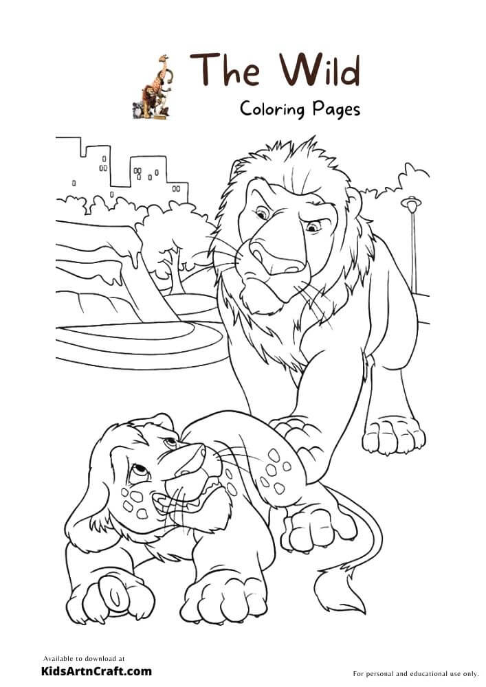 The Wild Coloring Pages For Kids