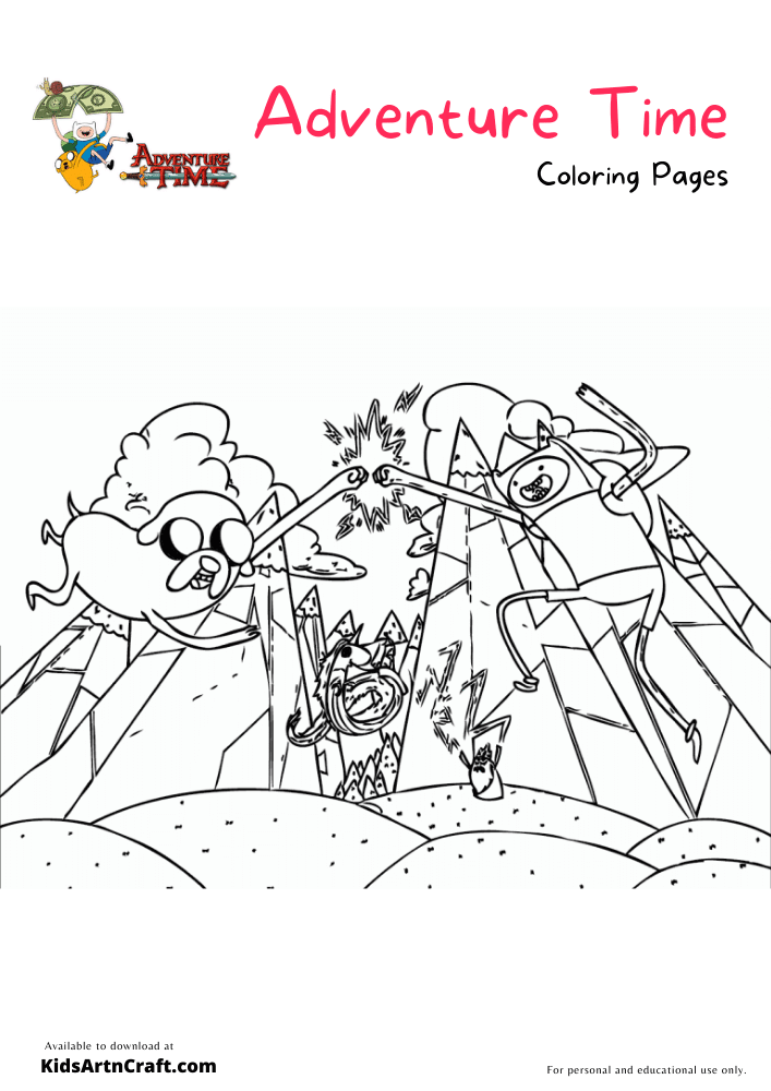 Adventure Time Coloring Pages For Kids