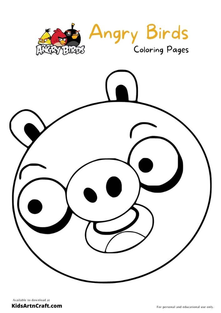 Angry Birds Coloring Pages For Kids