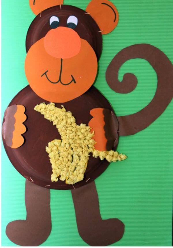 Awesome Paper Plate Monkey Craft For Kids