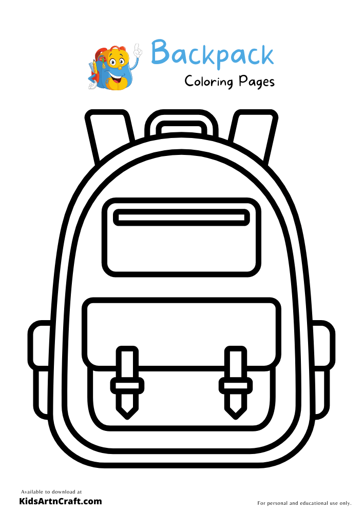 Coloring book Backpack Bag Drawing, backpack, child, luggage Bags png |  PNGEgg