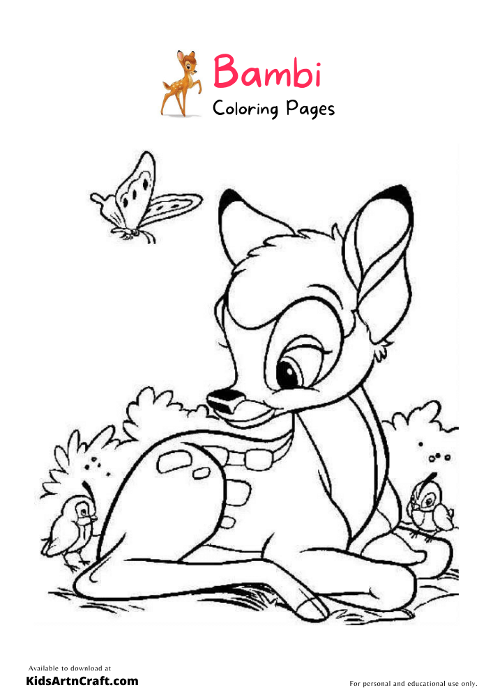 Bambi Coloring Pages For Kids