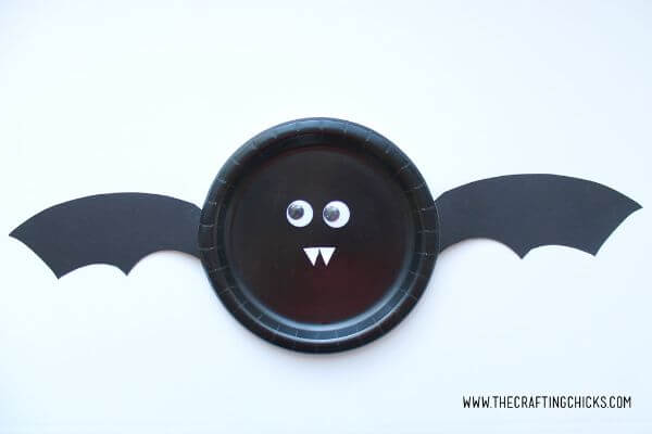 Bat Paper Plate Craft For Kids