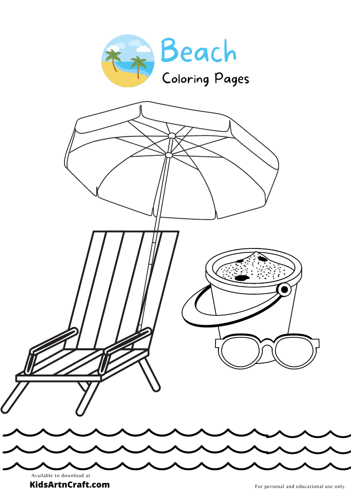 Beach Coloring Pages For Kids – Free Printables