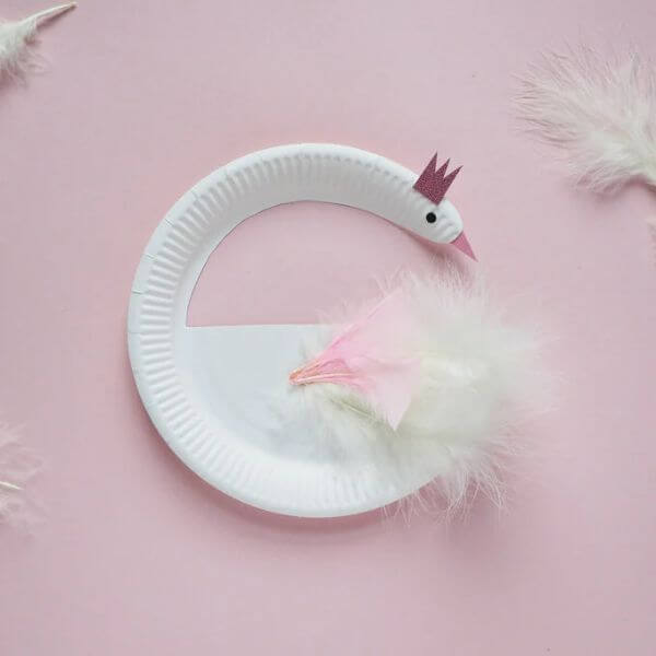 Beautiful Swan Using Paper Plate For Kids