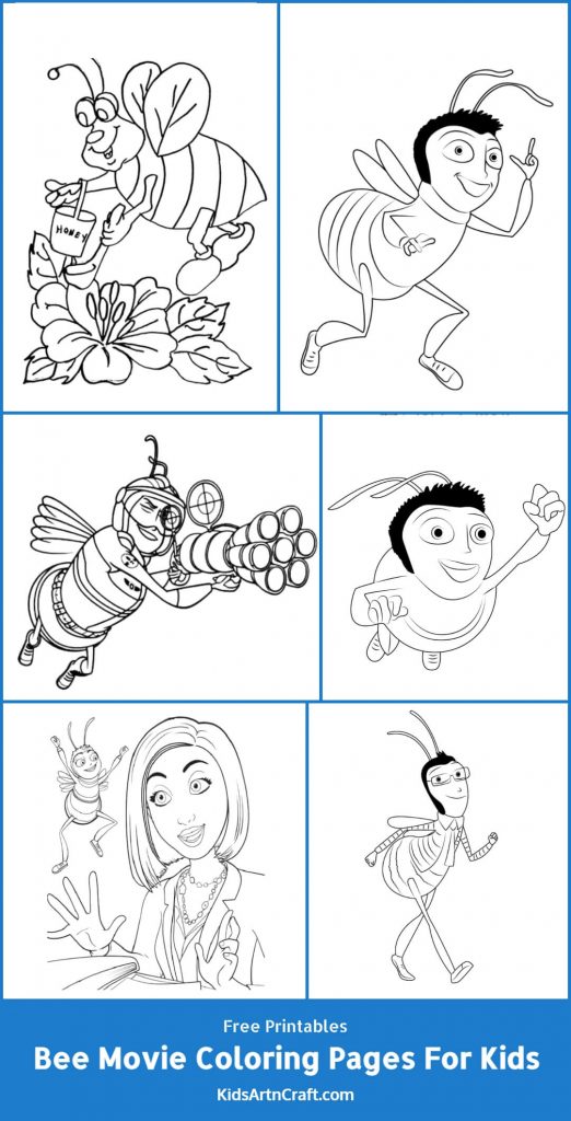 Bee Movie Coloring Pages For Kids Free Printables Kids Art