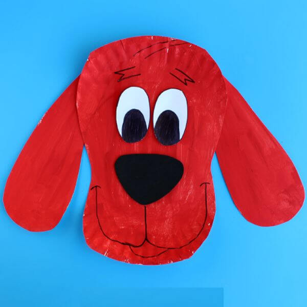 Big Red Dog Paper Plate Craft Idea 