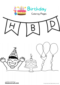 Birthday Coloring Pages For Kids – Free Printables - Kids Art & Craft