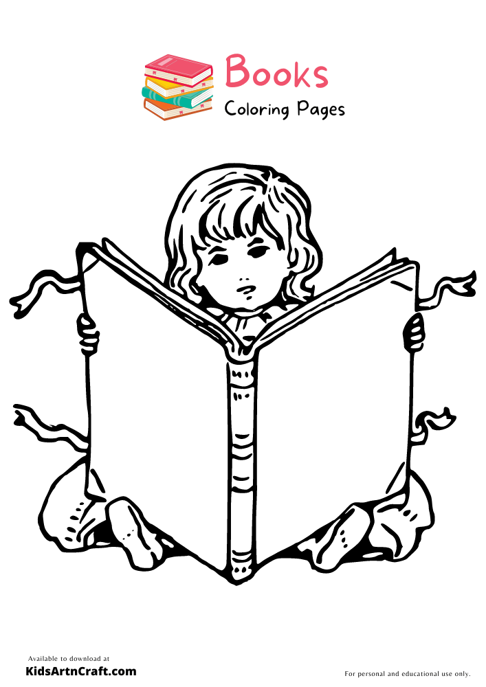 Books Coloring Pages For Kids – Free Printables