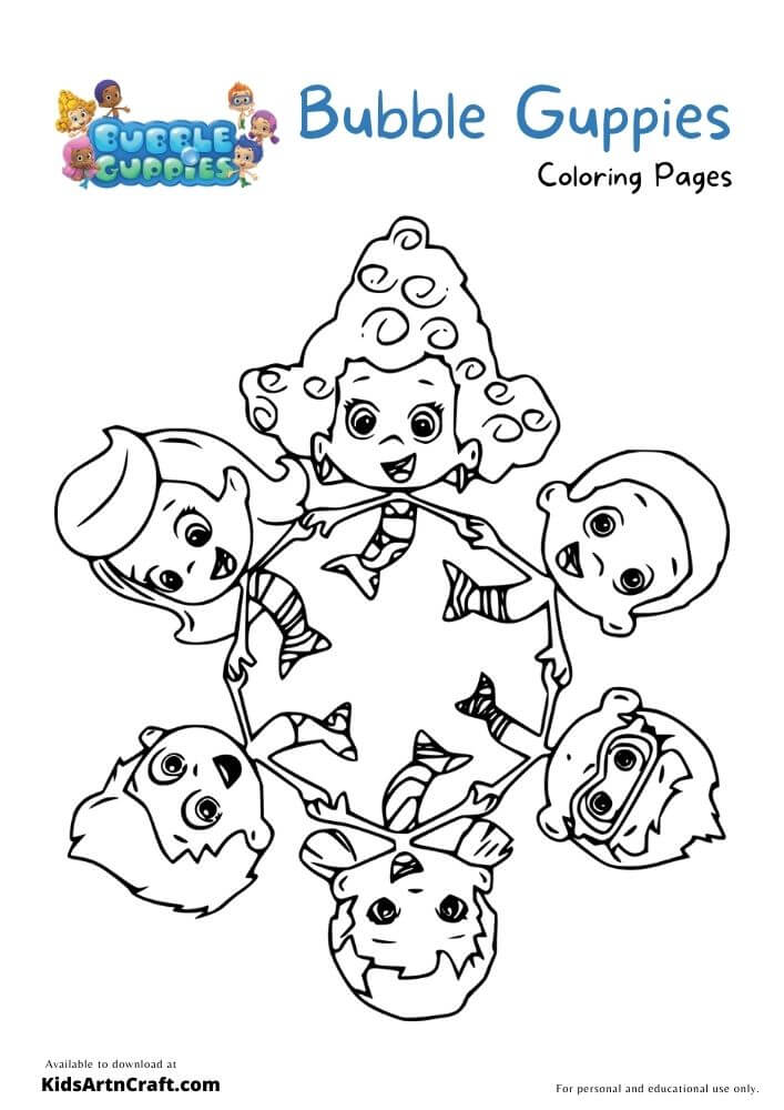 Bubble Guppies Coloring Page Bubble Guppies Coloring Page