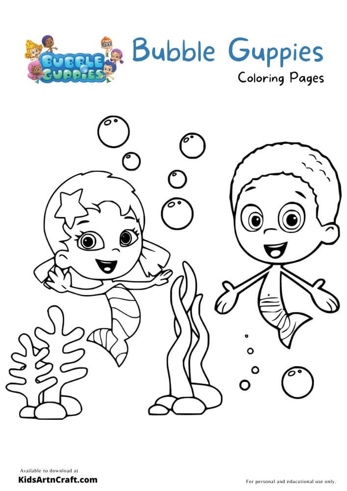 Bubble Guppies Coloring Pages For Kids