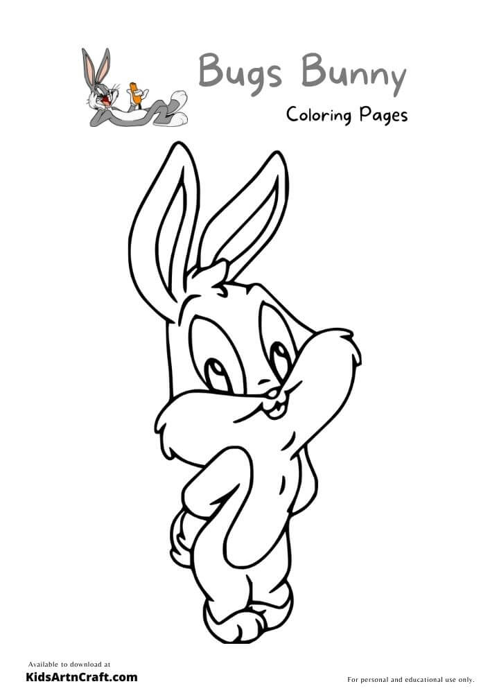 Bugs Bunny Coloring Pages For Kids