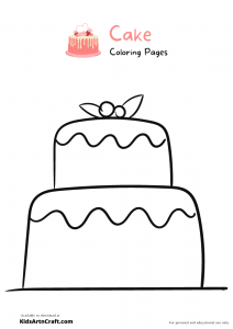 Cake Coloring Pages For Kids – Free Printables - Kids Art & Craft