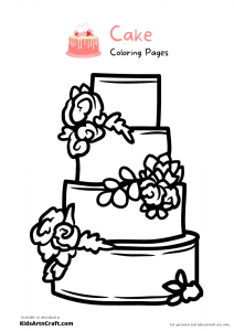 Cake Coloring Pages For Kids – Free Printables - Kids Art &amp; Craft